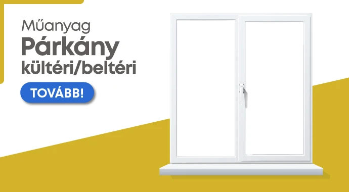 Műanyag párkány, kültéri/beltéri