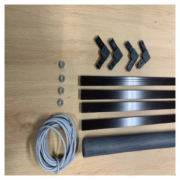  8. Szúnyogháló szett egyedi méretben (alumínium keretes, 10*25 mm)