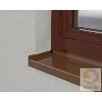   ÚJ Extrudált alumínium ablakpárkány,  050 mm-es, aranytölgy