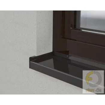   ÚJ Extrudált alumínium ablakpárkány,  050 mm-es, sötétbarna