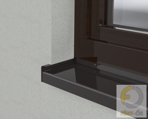 ÚJ Extrudált alumínium ablakpárkány,  050 mm-es, sötétbarna