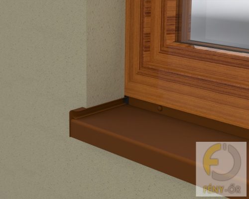 ÚJ Extrudált alumínium ablakpárkány,  090 mm-es, sötét bronz