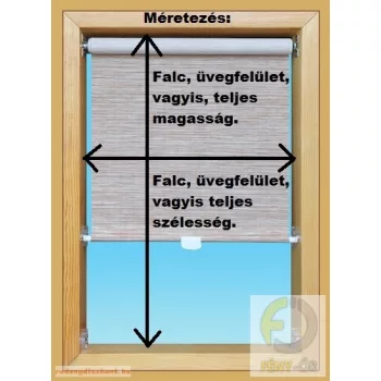   1.Tetőtéri roletta - Fényzáró, alupigmentált, rugós mozgatással - 80 cm magasságig