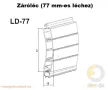 1. Garázskapu redőny 77 mm-es lamellákkal - fehér